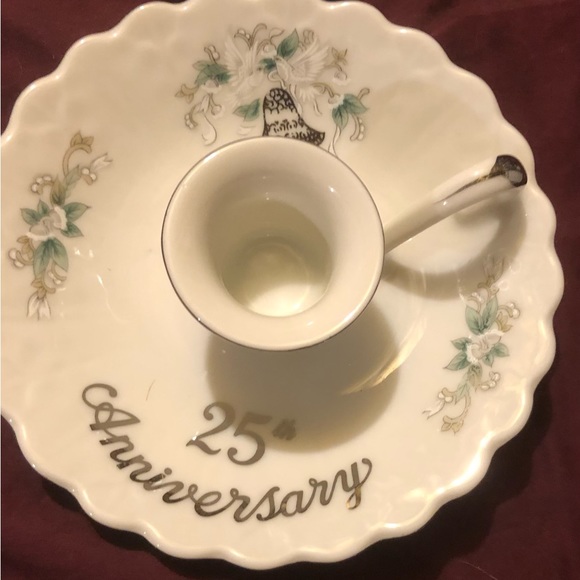 25th anniversary hand painted tea set made in Japan - Picture 8 of 9